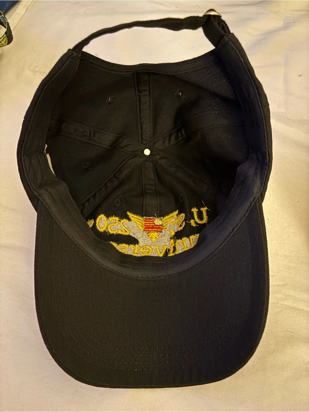 U.S. 250th Anniversary Embroidered Baseball Cap - Black with Gold Stitching
